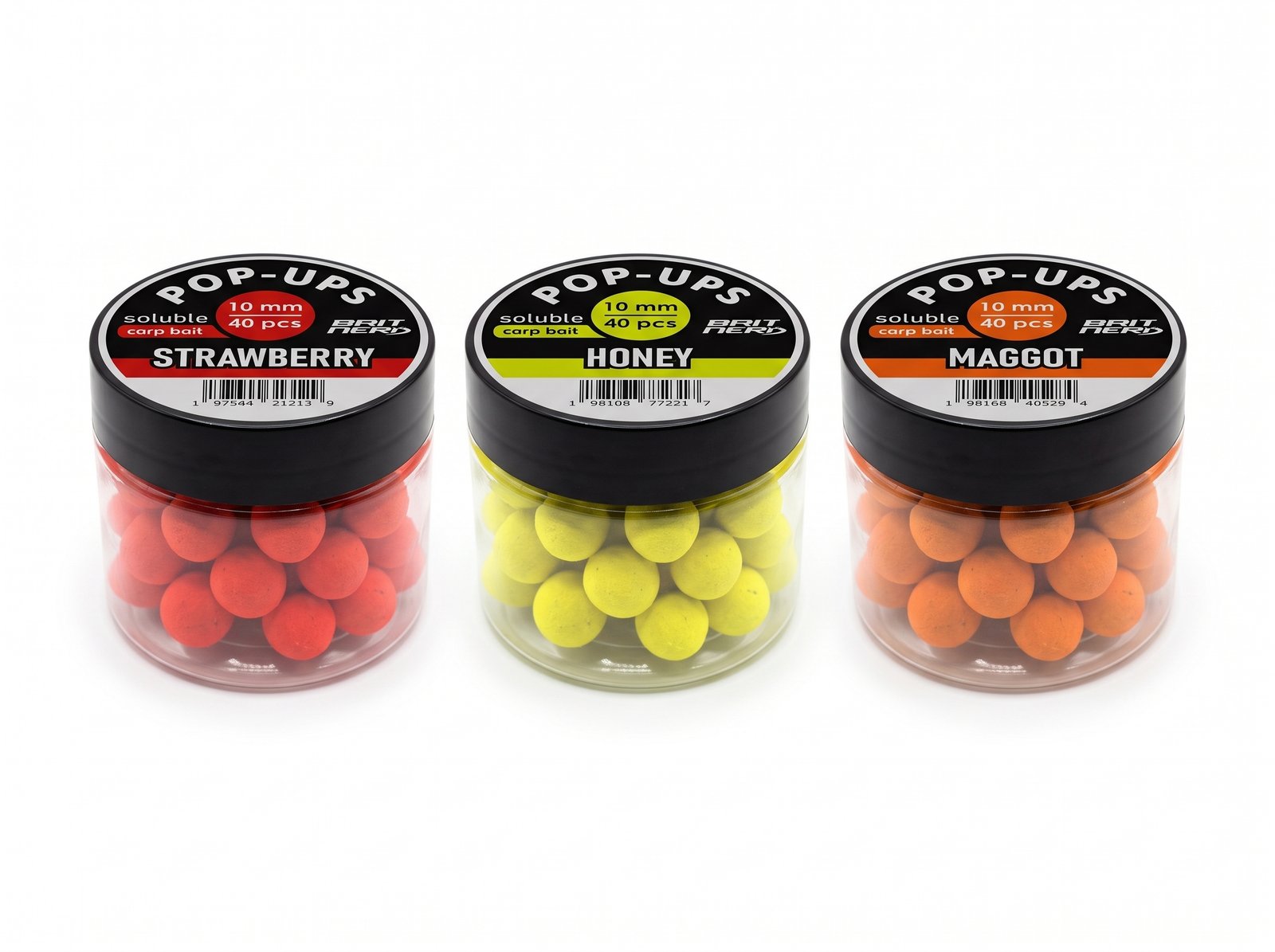 three 10mm new jars